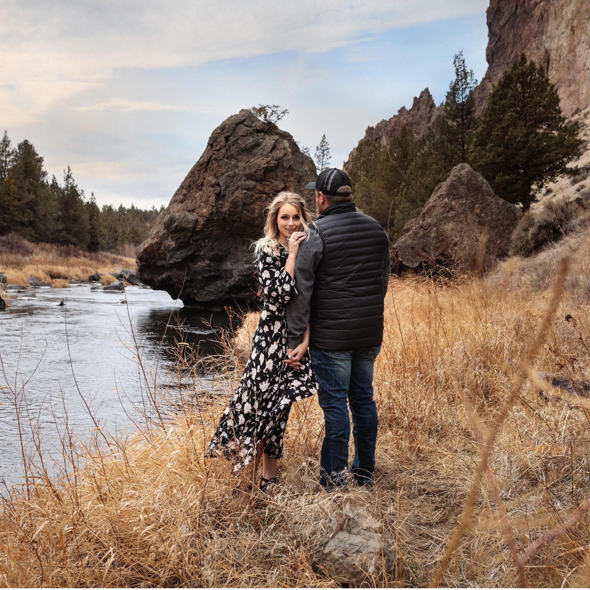 Our engagement photos at Smith Rock