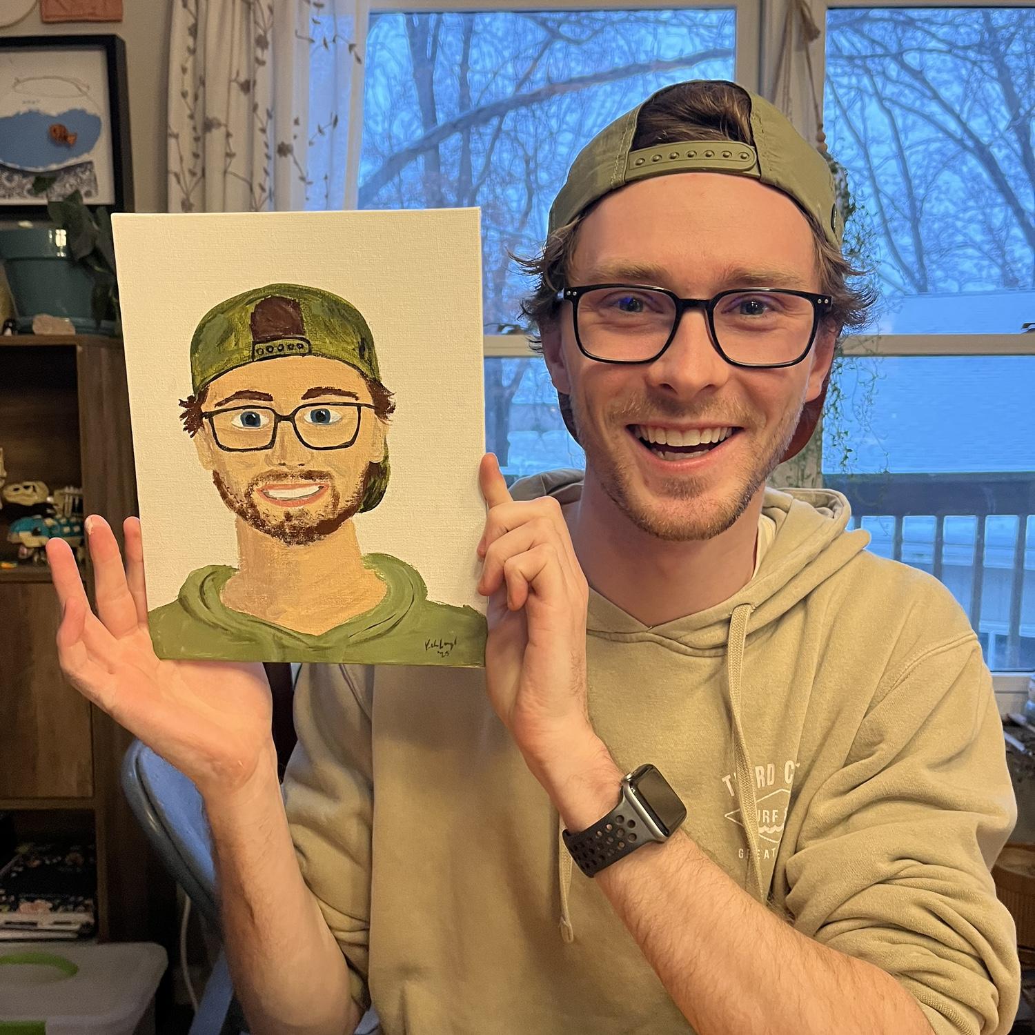 ... and this is the one Kendra painted of David! You can hardly tell who the art major was lol