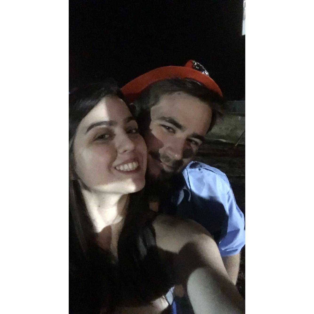 Our first photo together