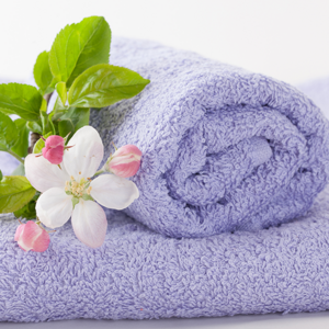 Thomas Lee White Bath Towels