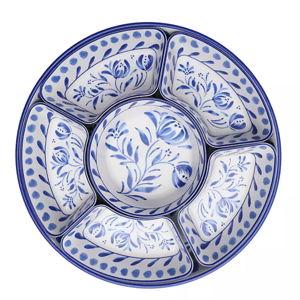 Member's Mark Bamboo Melamine 6-Section Serving Platter with Lazy Susan Base and Storage Lid - Sam's Club