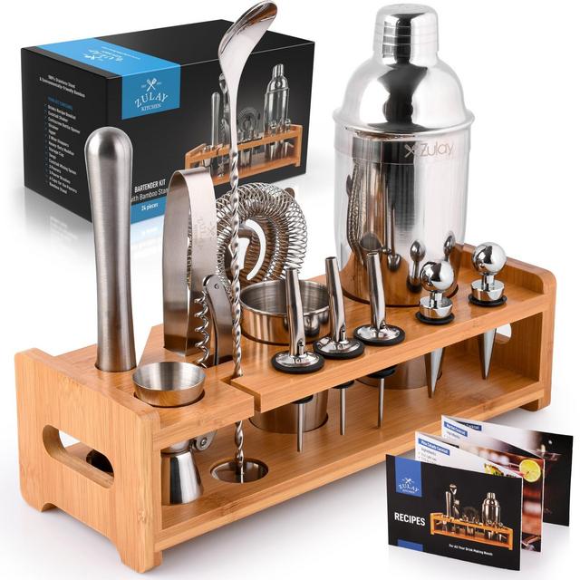 Zulay Kitchen 24 - Piece Stainless Steel Bartender Set Kit