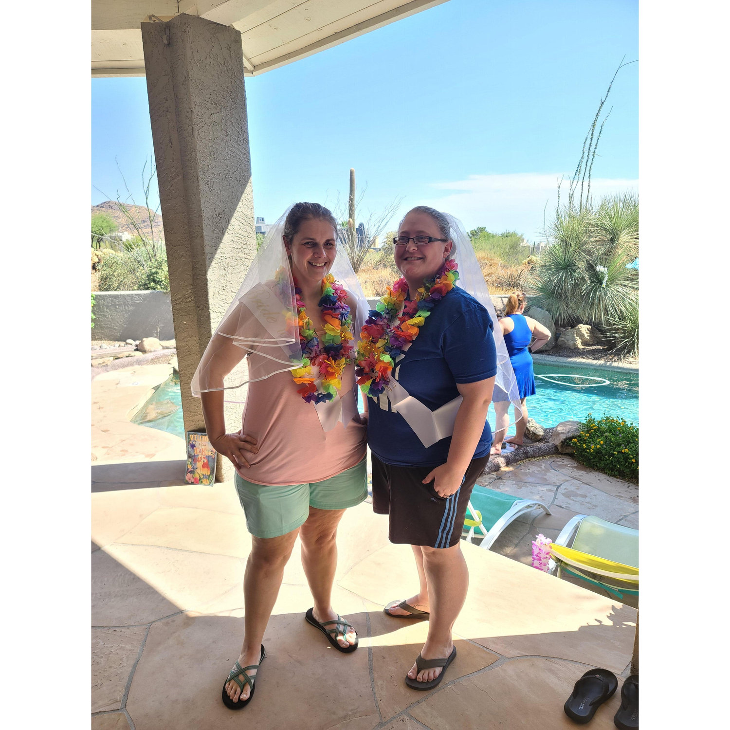 Hawaiian party to kiss the miss goodbye . . .