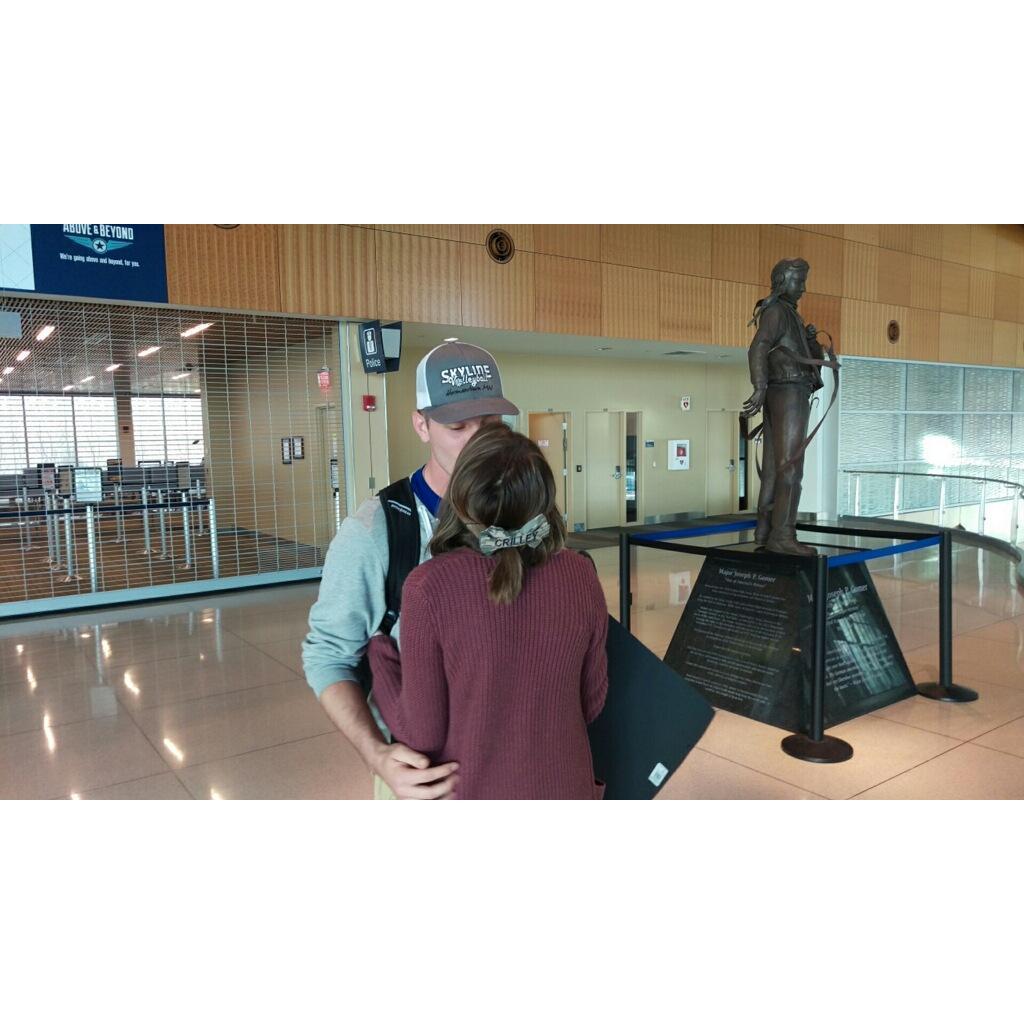 September 2017.
Greeting Jay at the airport when he returned home from basic training and tech school for the past 7 months.