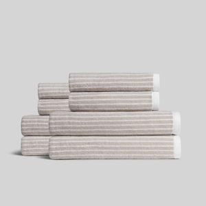 Parachute Pinstripe Bath Towel Bundle (Set of 4 + 4)