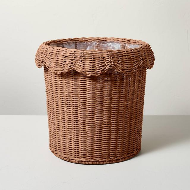 12"x12" Scalloped Rattan Planter Basket - Hearth & Hand™ with Magnolia