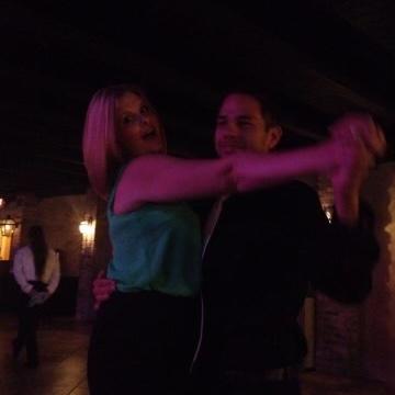Hitting the dance floor at a wedding - June 2014