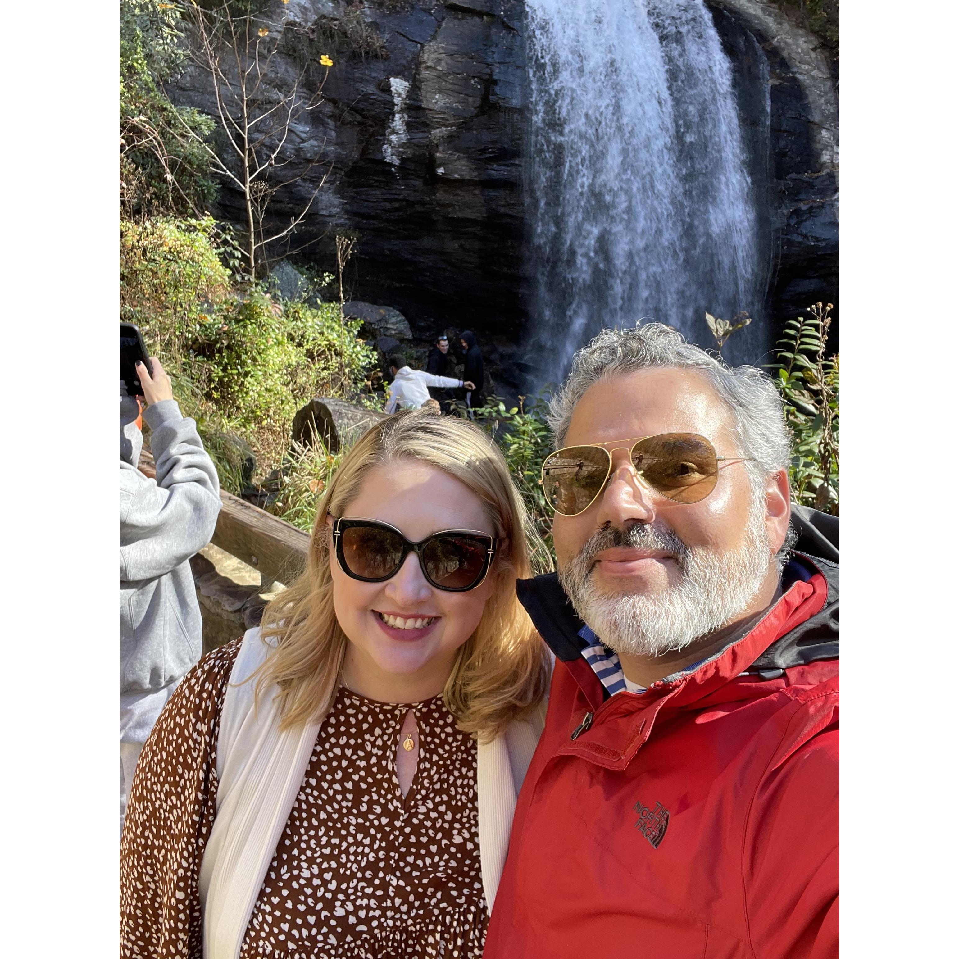 Looking Glass Falls in Pisgah National Forest. The waterfall was so beautiful but I was too distracted by the handsome man by my side.