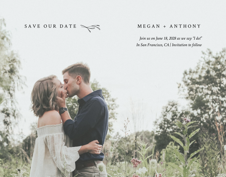 Unconditional Portrait | Black | Zola Save The Dates