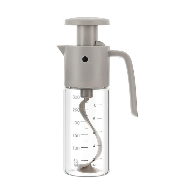 Vucchini Leak Proof Salad Dressing Mixer Bottle - Homemade Salad Dressing Container - BPA Free Salad Dressing Shaker Glass Bottle Juice Storage Ketchup Gray