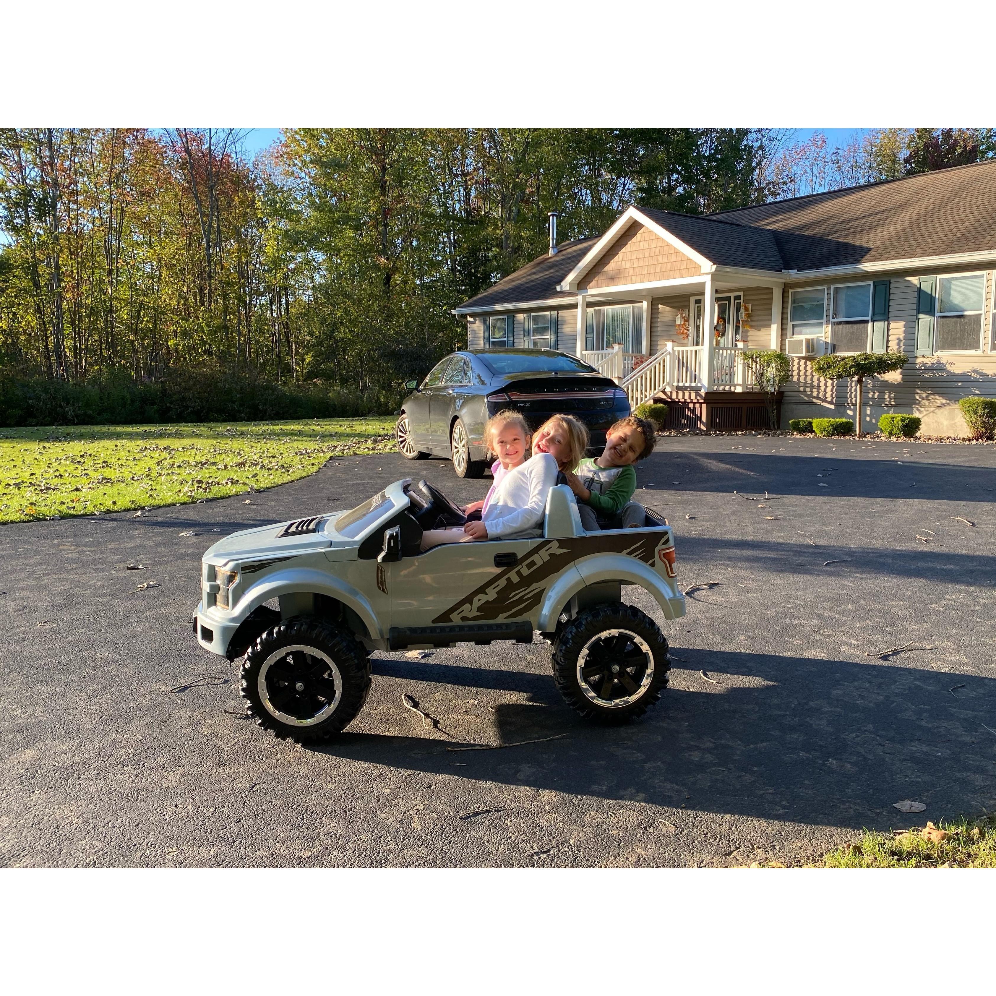 "Look! We're like Frank! We've got a Raptor!"