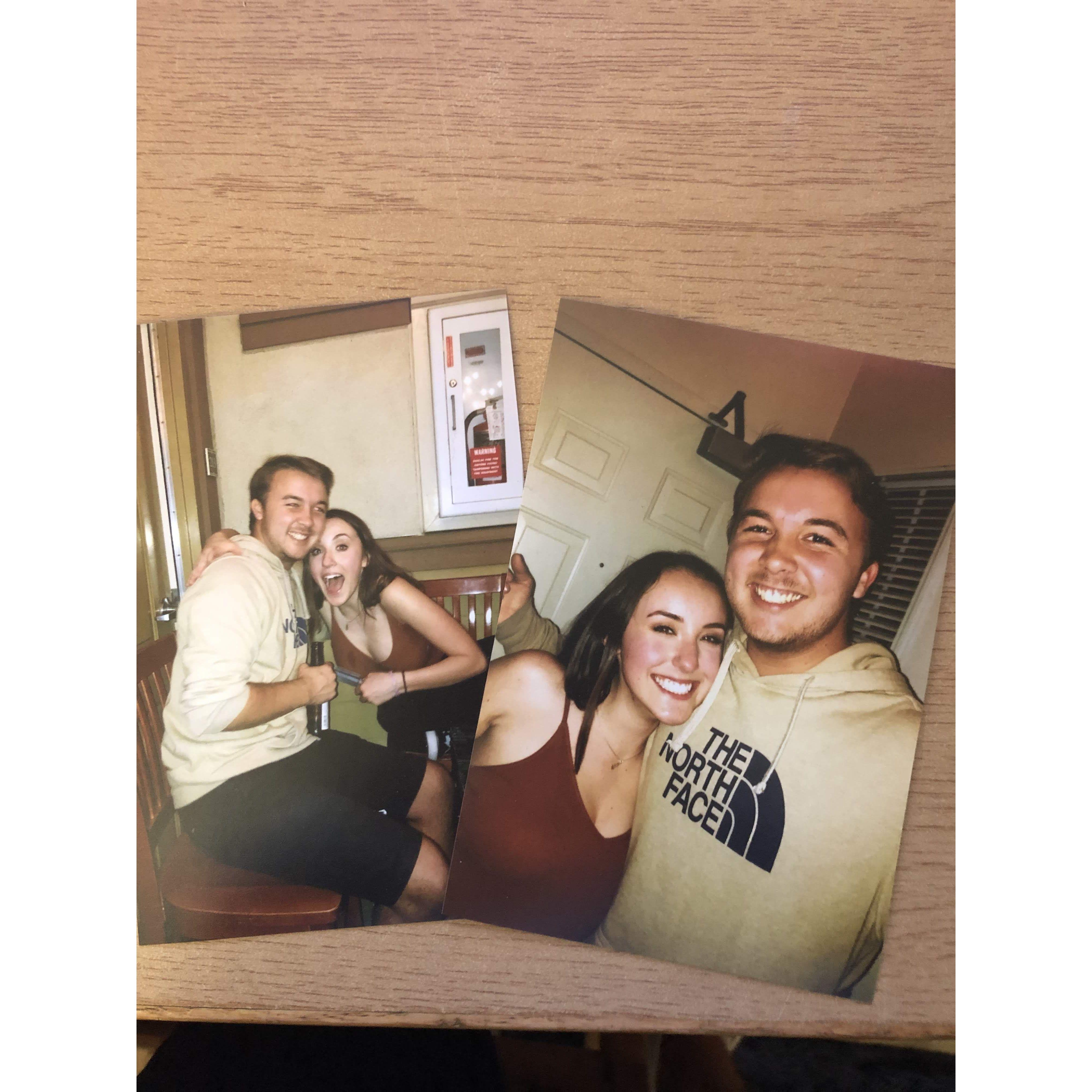 First photos together, "playing it cool."