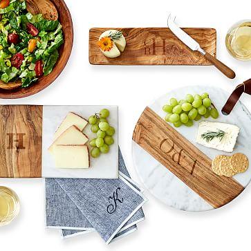 Wood and Marble Cheese Board, Rectangle