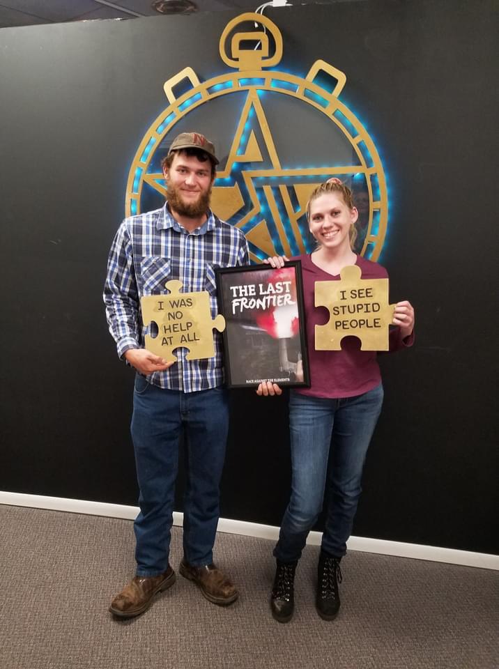 Brianna and Darin on a date at Star Escape rooms in Columbus, NE on November 2, 2020