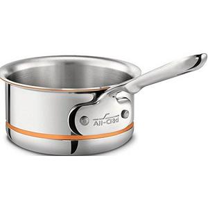 All-Clad 6200.5 SS Copper Core 5-Ply Bonded Dishwasher Safe Butter Warmer / Cookware, 0.5-Quart, Silver