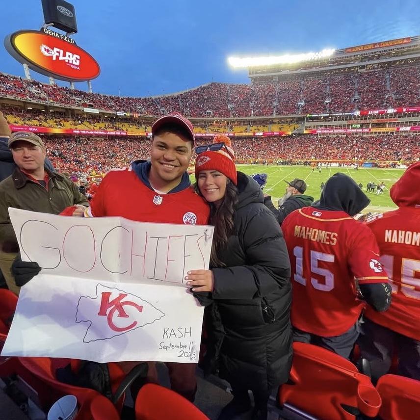 Chiefs vs. Bills game in Kansas City in honour of Caleb’s Dad ❤️