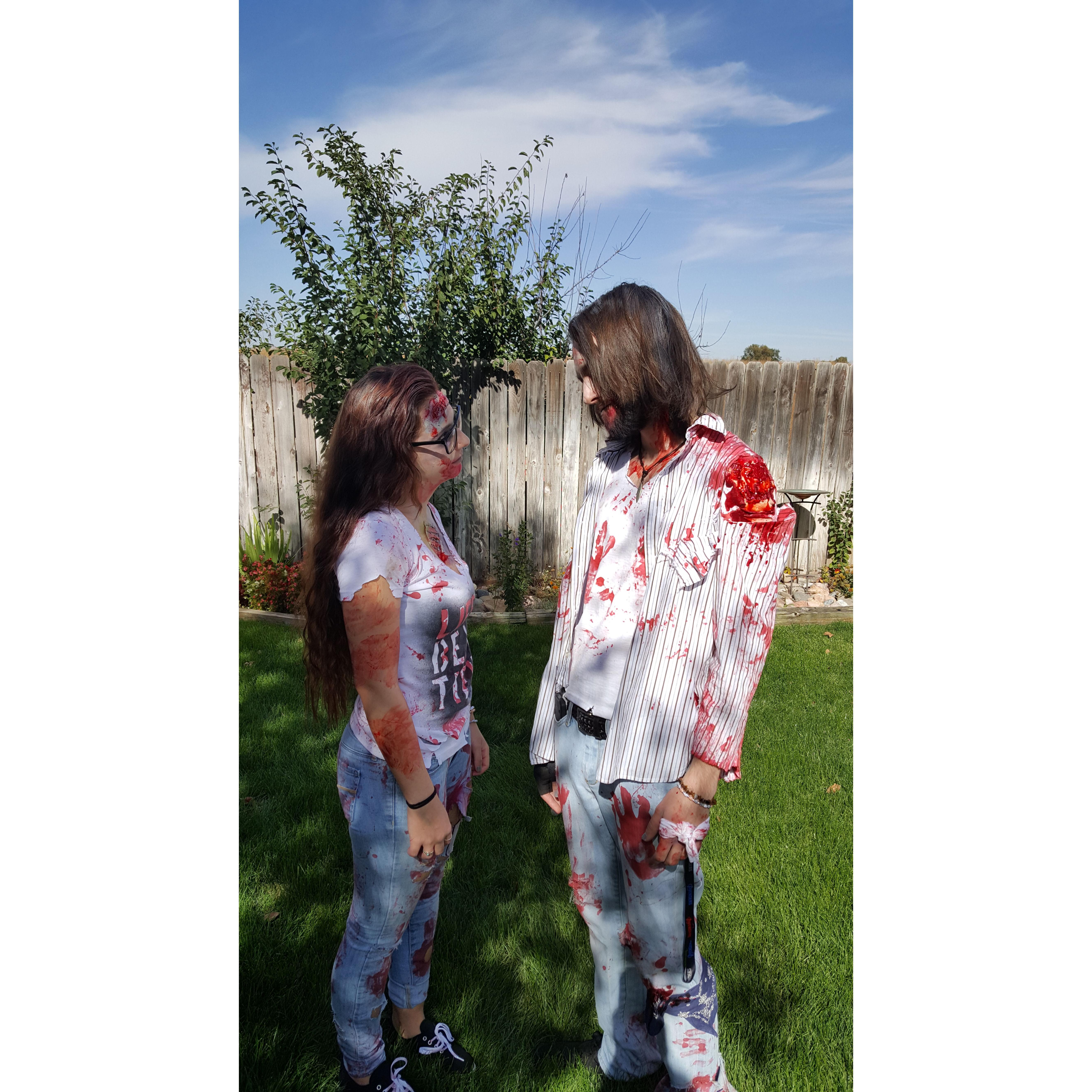 Our first zombie crawl