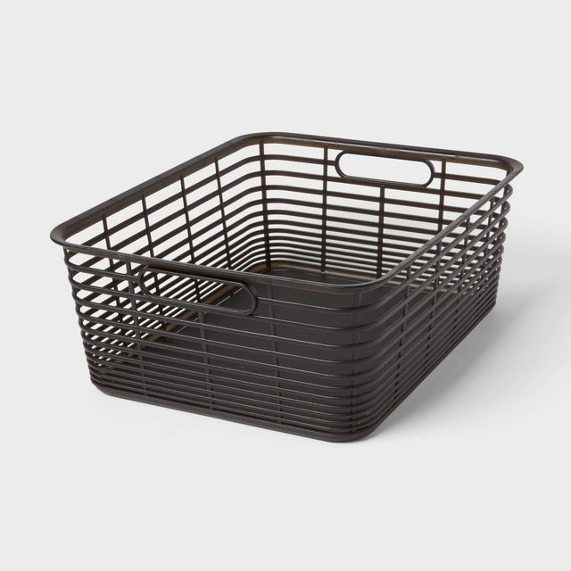 Aria Jelly Decorative Basket Medium Black - Brightroom™