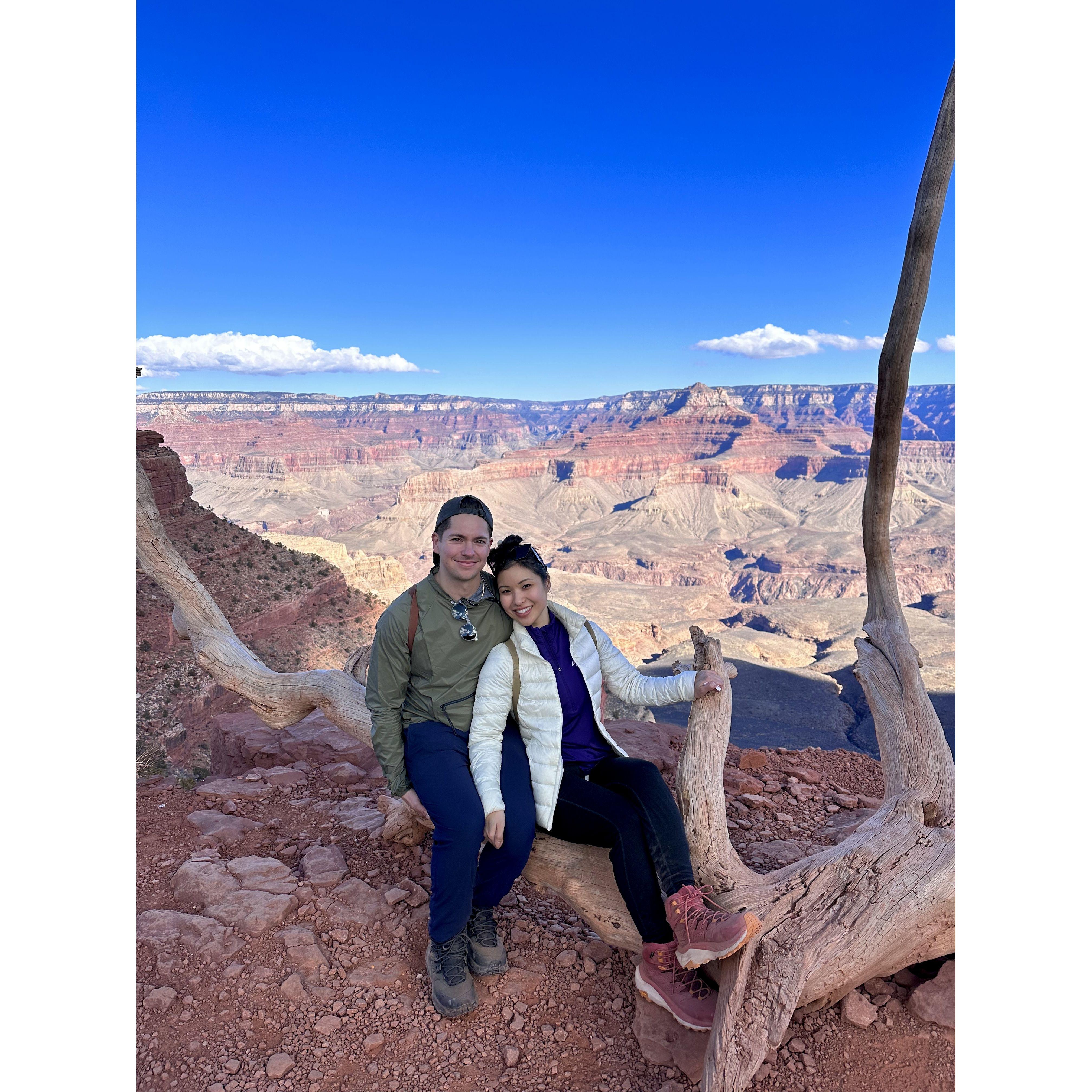 december 2023. grand canyon trek with Anna and Krista over new years!