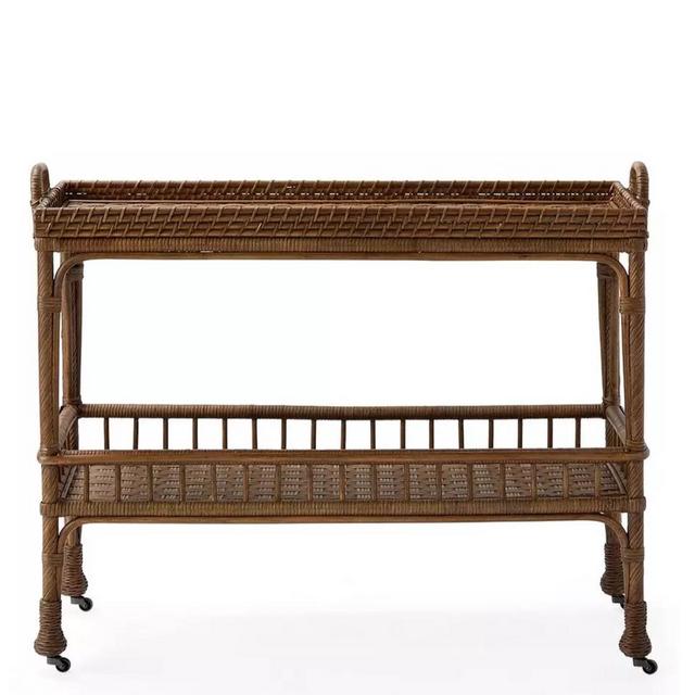 South Seas Rattan Bar Cart - EARTH