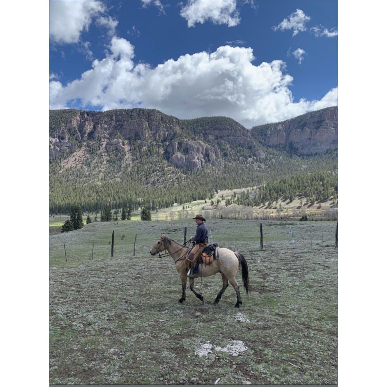 Thomas spent the summer at Rainbow Trout Ranch