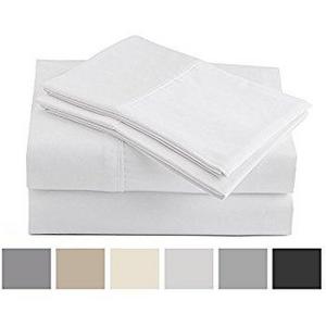 Nautica Cotton Percale Sheet Set, Full, White