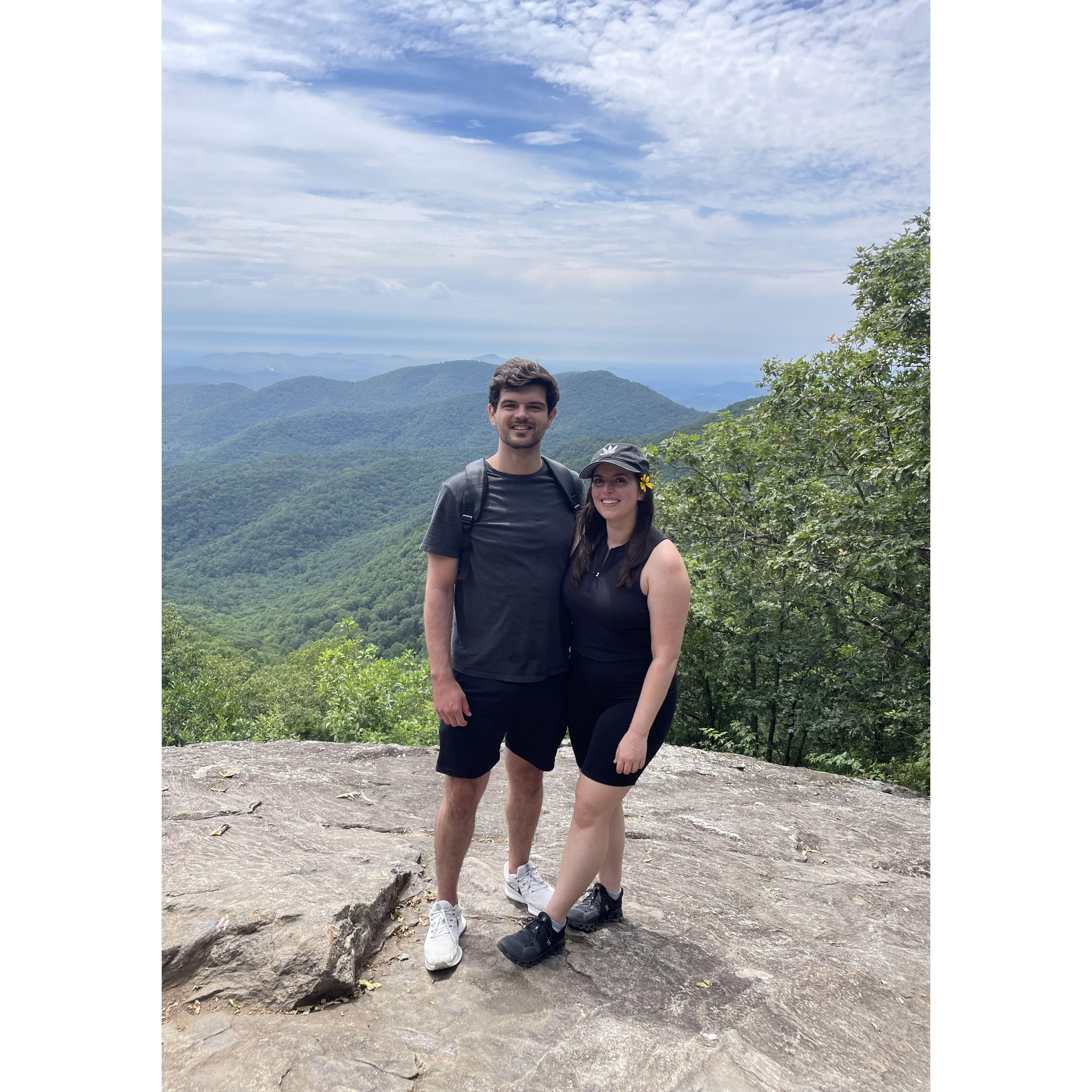 Our very first photo together at Preachers Rock.