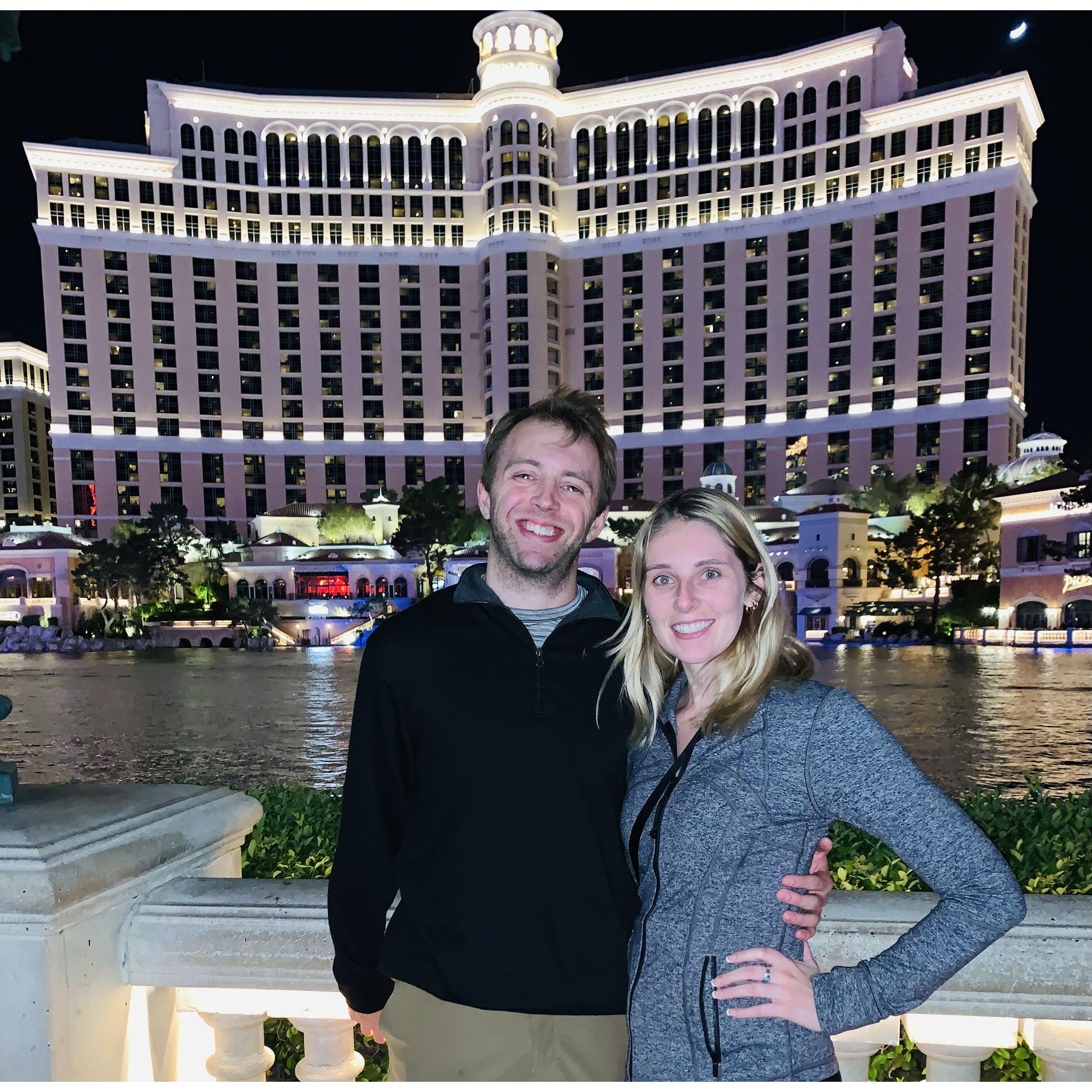 One of our many trips to Las Vegas!