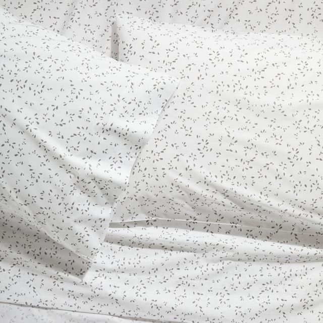 Valeta Grey Organic Queen Printed Sheet Set