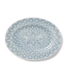 Vietri						Lace Gray Large Oval Platter