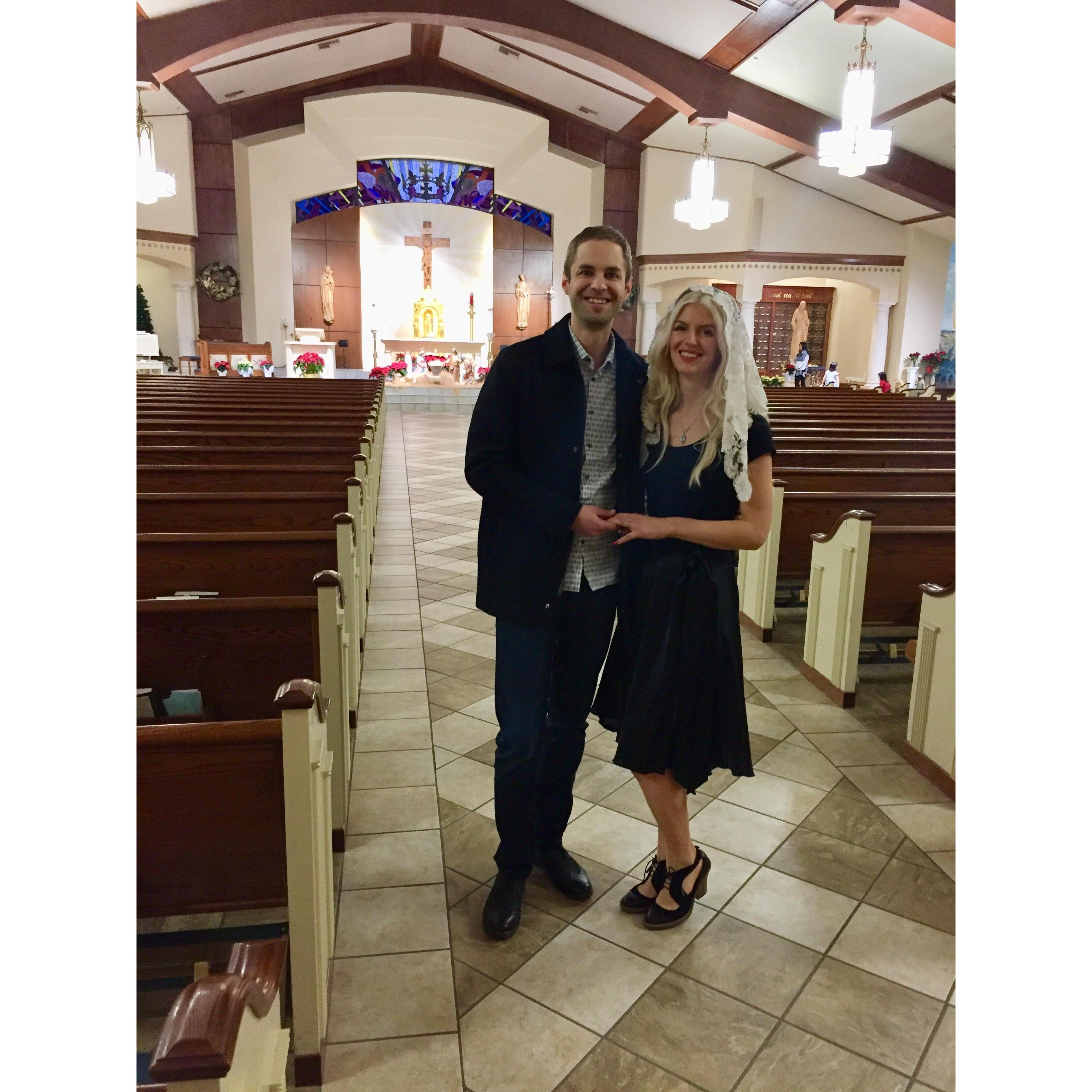 After New Year's Day 2019 Mass at St Stephen's Church in Midland