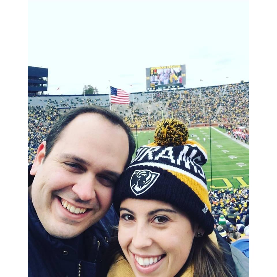 Alex's first Michigan game at the Big House