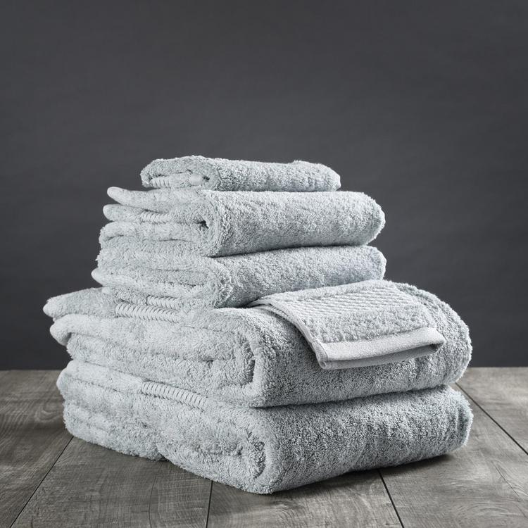 6pc Organic Cotton Bath Towel Set White