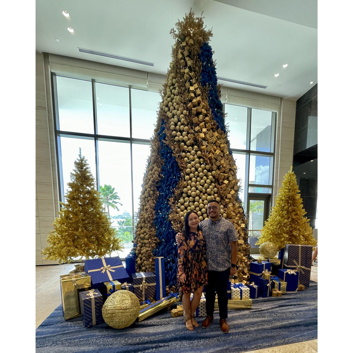 Our first photo together during the best time of the year.