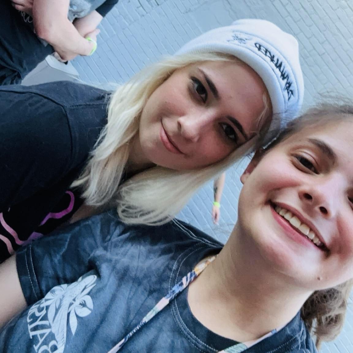 Selfie of Shannon and Amanda Drew attending Sam's gig at Covington Metal Fest III at Madison Theater in Covington, KY 6/15/24.