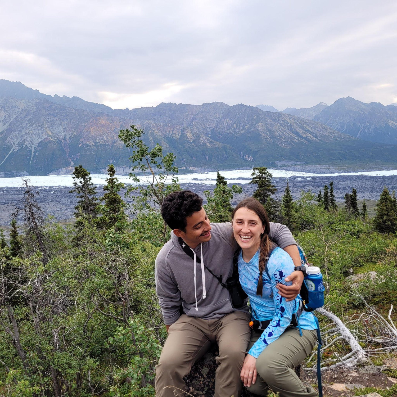 Hiking the Matanuska Glacier in Alaska.