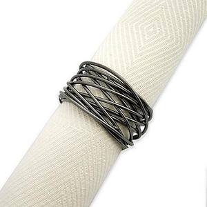 Twisted Wire Napkin Ring in Gun Metal