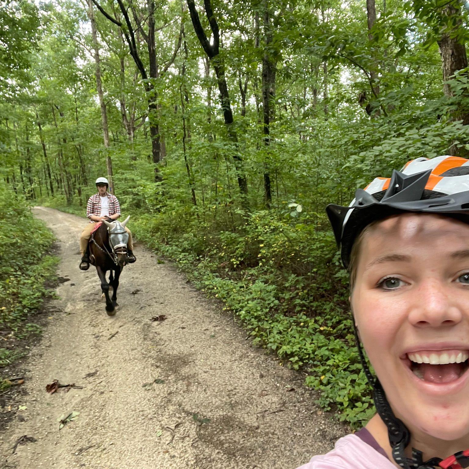 September 2024: Horseback riding in Kentucky near Mammoth Cave National Park