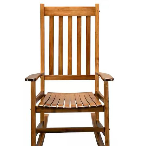 Karl home Natural Wood Outdoor Rocking Chair 107262698348
