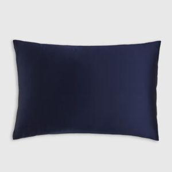 100% Mulberry Silk Pillowcase - Navy, Standard