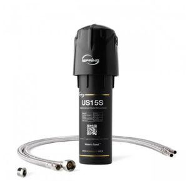iSpring US15SD Direct-Connect Under Sink Water Filter System, High Capacity Filtration, Fits Kitchen and Bathroom Faucets, Reduces Lead and Chlorine, 10 x 2.5, Black
