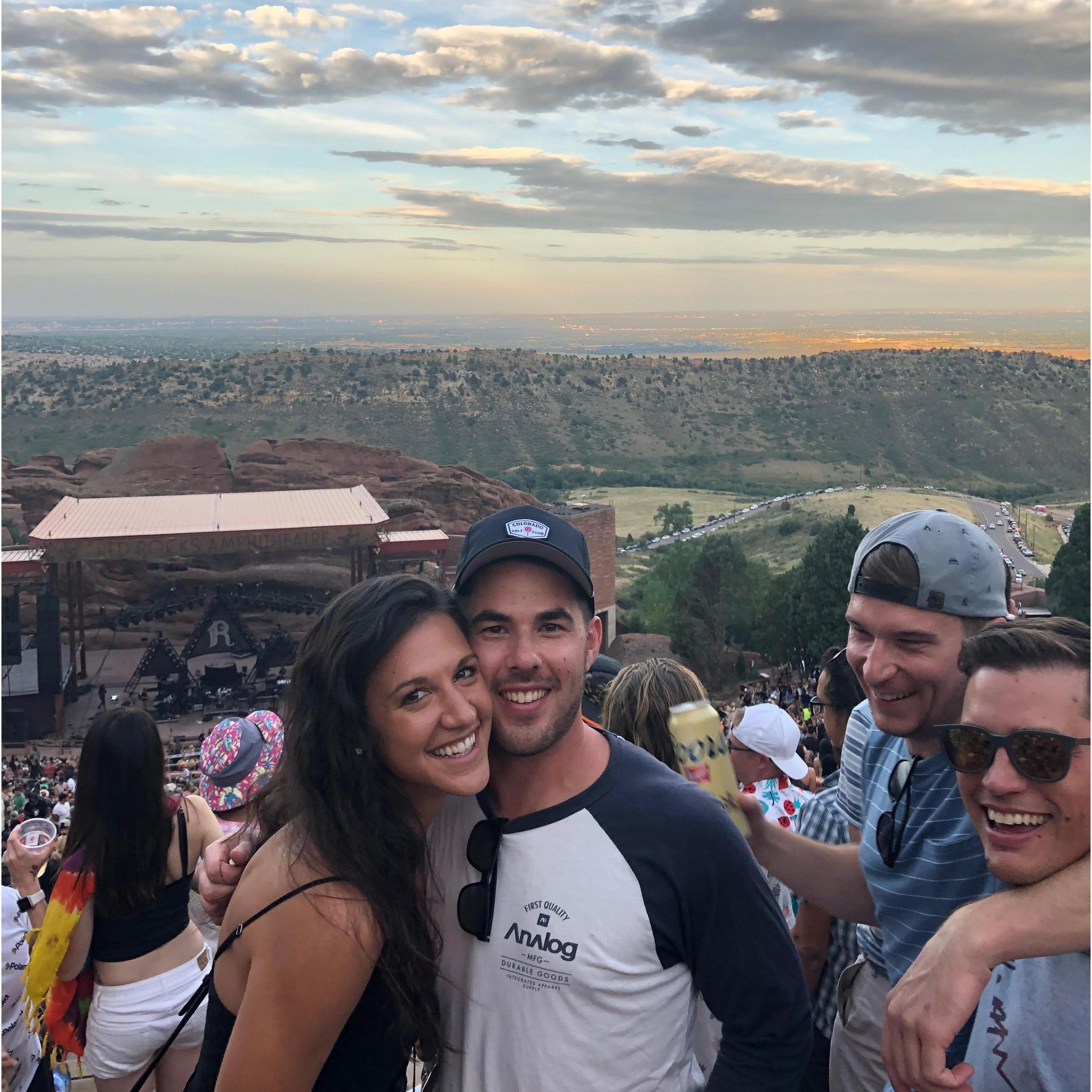 First time at Red Rocks with amazing friends!