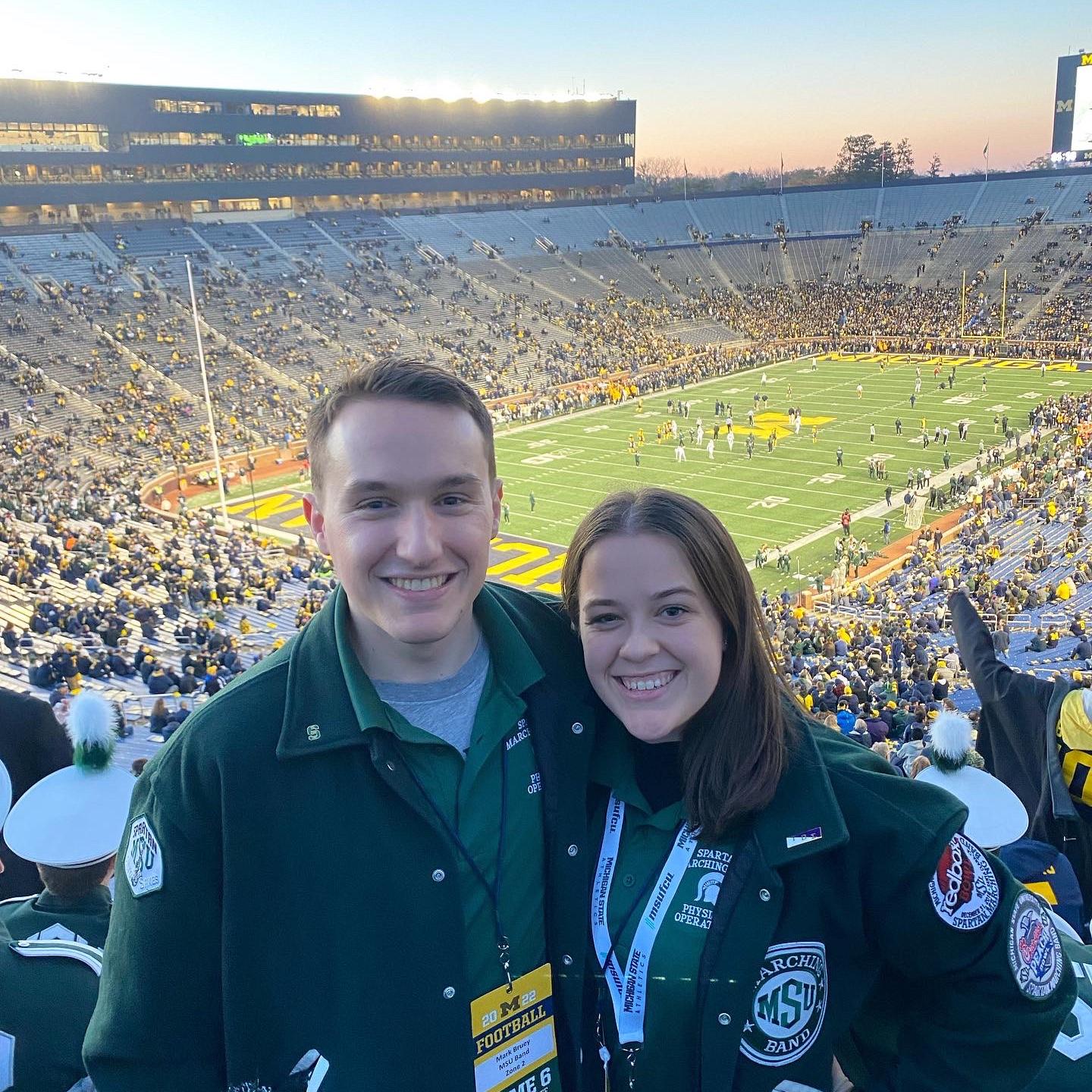 Green and White in the Big House.