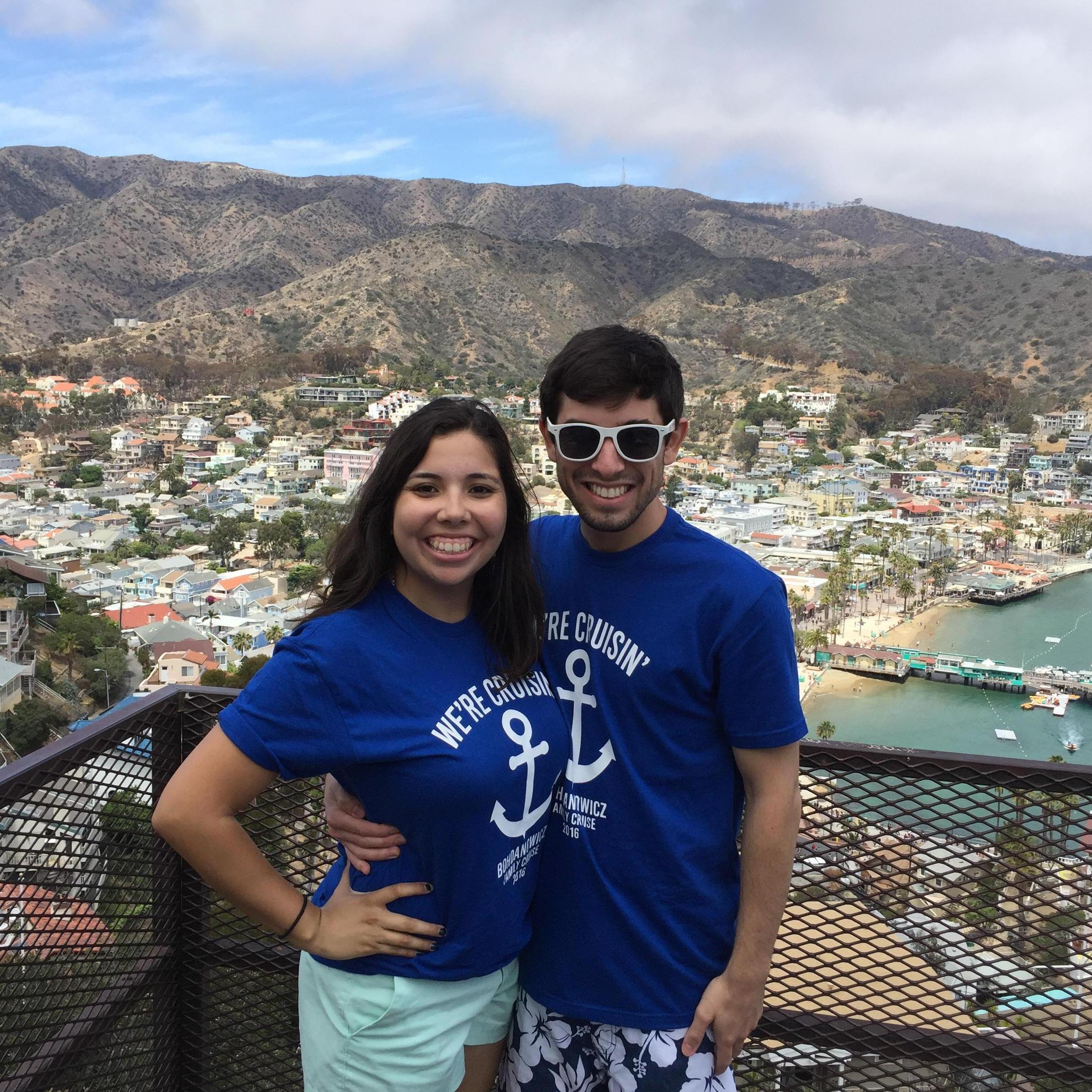 First cruise together to Mexico. Photo at Catalina Island.