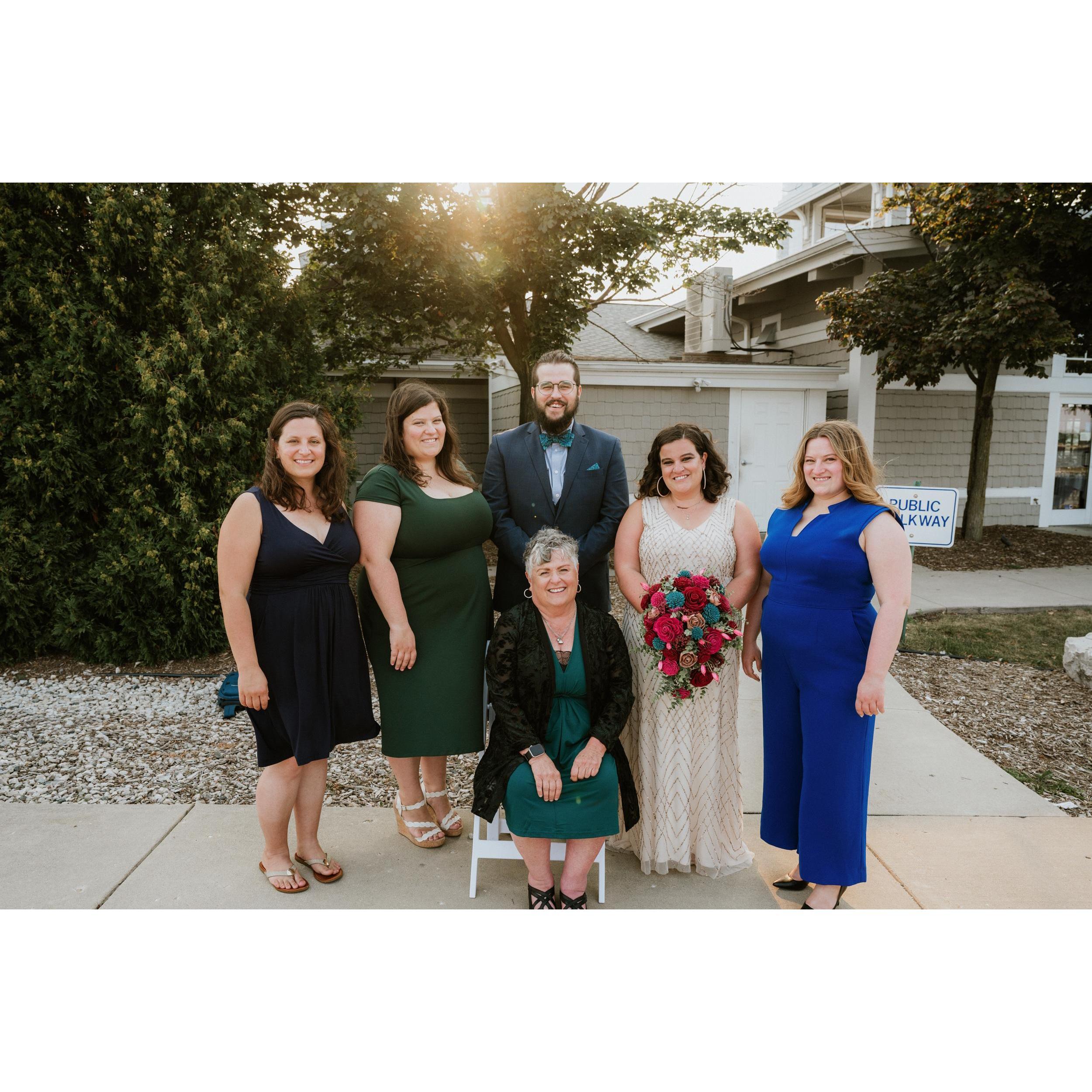 The Jarosz's
Left to right: Ellen, Claire, Sam, Jean, Margaret, and Angela
Post Ceremony, Lake Michigan, Mliwaukee, WI
