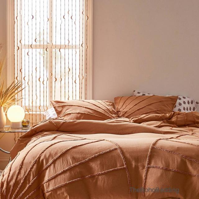 Cotton Tufted Duvet Cover Set, Boho Queen...