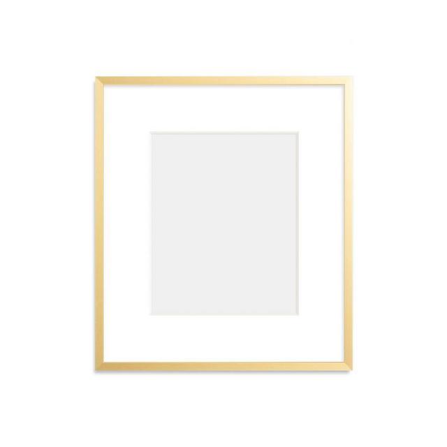 Metal Gallery Frame, 3" Mat, 8x10 - Matte Gold