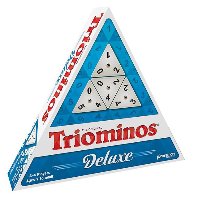 Pressman Tri-Ominos - Deluxe Edition Triangular Tiles with Brass Spinners