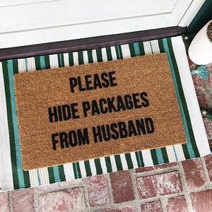 The ORIGINAL Please Hide Packages From Husband- Doormat- Doormats- Funny Doormat- Shop Josie B