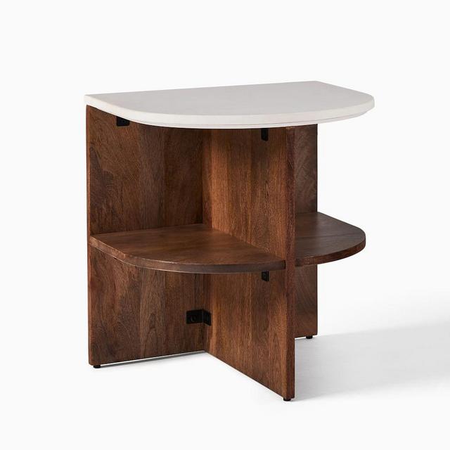 Kylee Collection Marble Burnt Wax Side Table